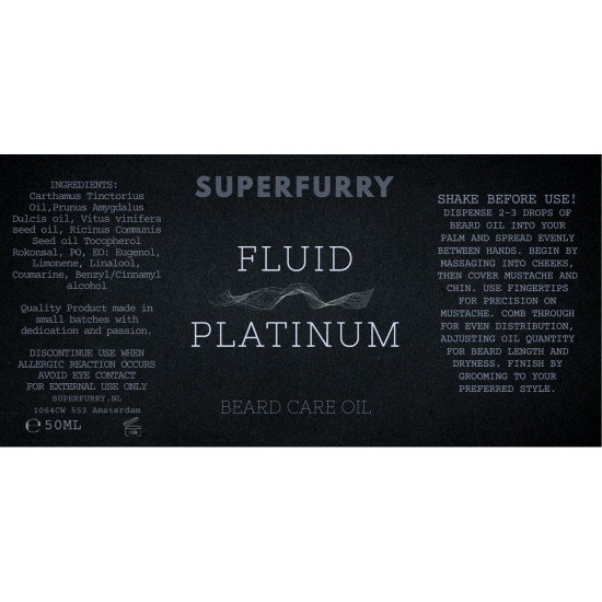 Superfurry Fluid Platinum Beard Care Oil 50 ml 