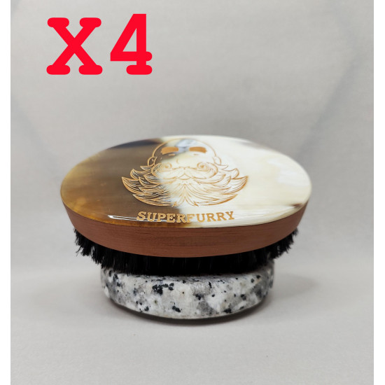 BEARD BRUSH XL - HORN & PEARWOOD