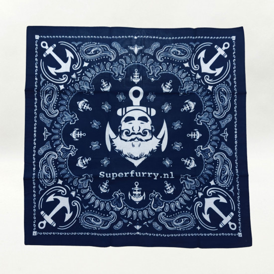 Superfurry limited edition baumwollbandana 55x55 cm mit exklusivem siebdruck logo