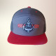 Superfurry Grau & Rot Trucker Cap mit Frontstickerei und Mesh-Rückseite
