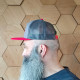 Superfurry Grau & Rot Trucker Cap mit Frontstickerei und Mesh-Rückseite